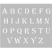 Pochoir Adhésif 30 x 20 cm Alphabet Shabby (3 cm par lettre)