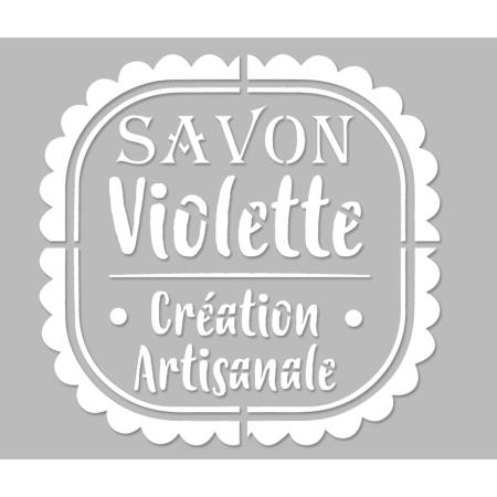 Pochoir Adhésif 20 x 20 cm Affiche Savon Violette