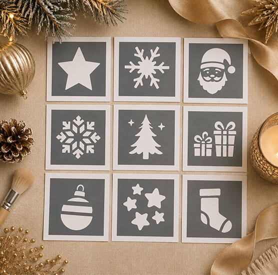 Pochoirs Noël – Déco Murale Magique & DIY Festif