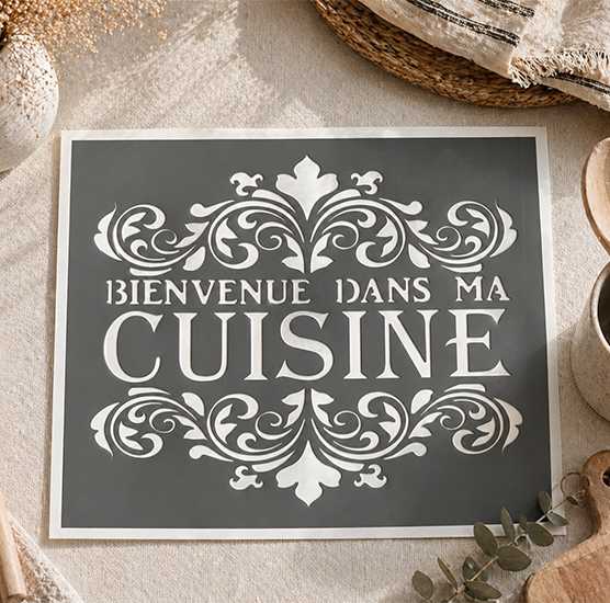 Pochoirs Cuisine pour meubles et crédence