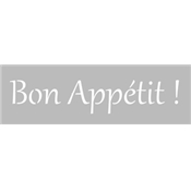 Pochoir Adhésif Lettrage 18 x 2.5 cm Bon Appétit