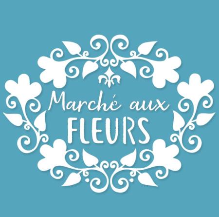 Pochoir Adhésif 30 x 20 cm Affiche Marché aux Fleurs & Fleur de Lys