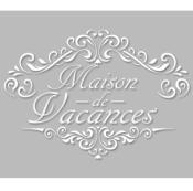 Pochoir Adhésif 30 x 20 cm Médaillon Maison de Vacances Stylisé