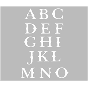 Pochoir Adhésif 60 x 40 cm Alphabet Vintage (4 cm par lettre)