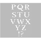 Pochoir Adhésif 60 x 40 cm Alphabet Vintage (4 cm par lettre)