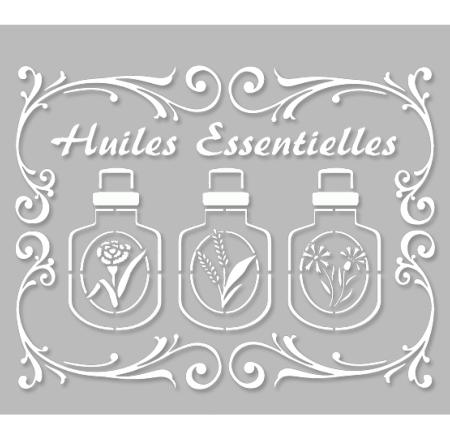 Pochoir Adhésif 30 x 20 cm Médaillon Ancien Huiles Essentielles