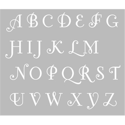 Pochoir Adhésif 30 x 20 cm ALPHABET ANCIEN (3cm par lettre)