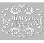 Pochoir Adhésif 30 x 20 cm Affiche Ancienne Fleurs de Paris