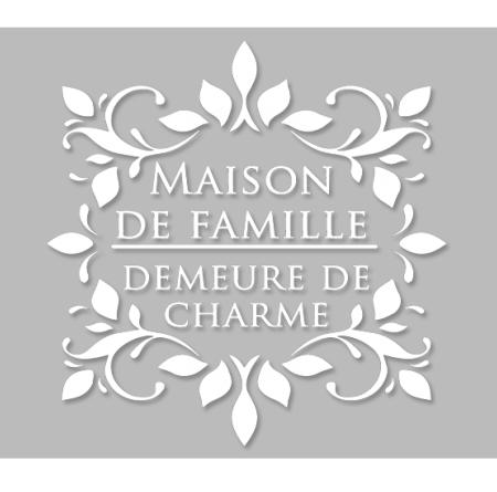 Pochoir Adhésif 20 x 20 cm Médaillon Baroque Maison de Famille