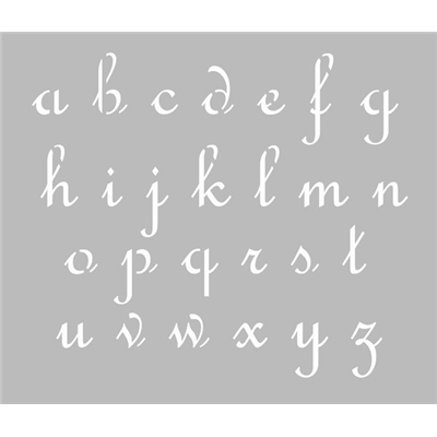 Pochoir Adhésif 20 x 16 cm Alphabet Elégance Minuscules