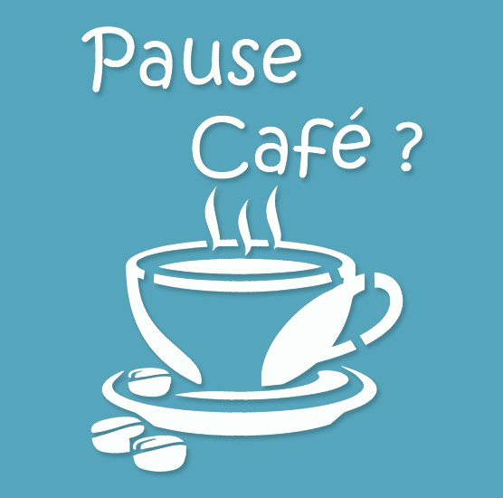 Pochoir Adhésif 20 x 20 cm Pause Café