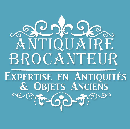 Pochoir Adhésif 30 x 20 cm Affiche Antiquaire Brocanteur