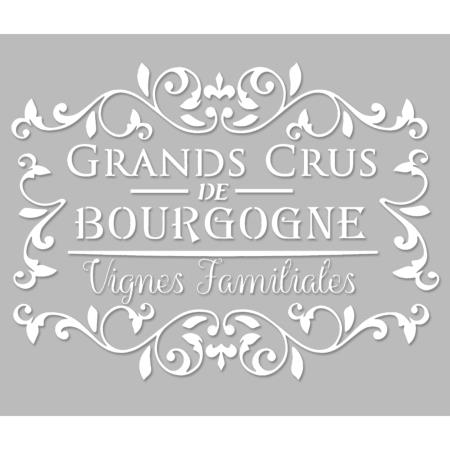 Pochoir Adhésif 30 x 20 cm Affiche Grands Crus de Bourgogne