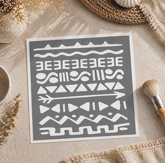 Pochoirs Déco Ethnique – Aztèque, Tribal & Bohème