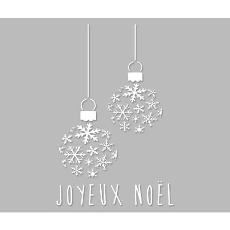 Pochoir Adhésif 30 x 20 cm Boules de Noël Flocons Neige