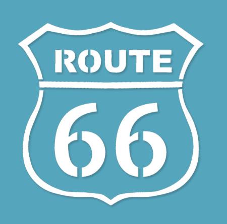 Pochoir Adhésif 22 x 20 cm Route 66