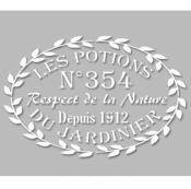 Pochoir Adhésif 30 x 20 cm Médaillon Les Potions du Jardinier