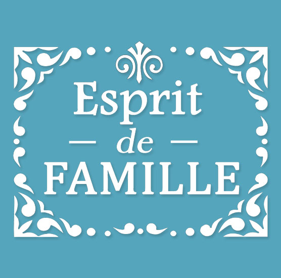 Pochoir Adhésif 25 x 20 cm Cadre Esprit Famille