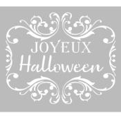 Pochoir Adhésif 30 x 20 cm Médaillon Joyeux Halloween
