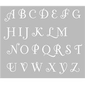 Pochoir Adhésif 30 x 20 cm ALPHABET ANCIEN (3cm par lettre)