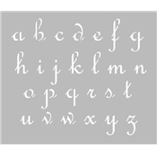 Pochoir Adhésif 20 x 16 cm Alphabet Elégance Minuscules