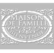 Pochoir Adhésif 30 x 20 cm Médaillon Vintage Maison de Famille