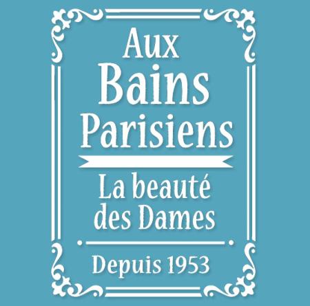 Pochoir Adhésif 30 x 20 cm Aux Bains Parisiens 1953
