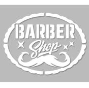 Pochoir Adhésif 25 x 20 cm Affiche Barber Shop & Moustache