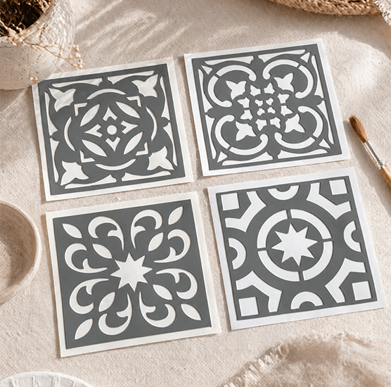 Pochoirs Carrelage Effet carreaux ciment