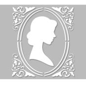 Pochoir Adhésif 25 x 20 cm Camée Femme Vintage