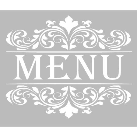 Pochoir Adhésif 25 x 20 cm Médaillon Menu Ancien