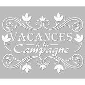 Pochoir Adhésif 30 x 20 cm Médaillon Vacances à la Campagne