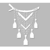 Pochoir Adhésif 30 x 20 cm Grand Macramé, Bois flotté & Pompons