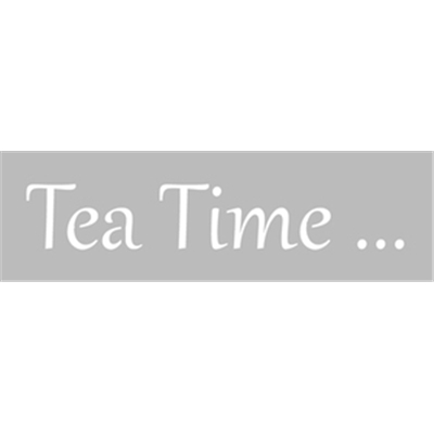 Pochoir Adhésif Lettrage 14 x 2.5 cm Tea Time