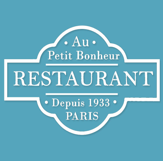 Pochoir Adhésif 30 x 20 cm Affiche Restaurant