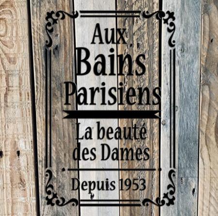 Pochoir Adhésif 30 x 20 cm Aux Bains Parisiens 1953