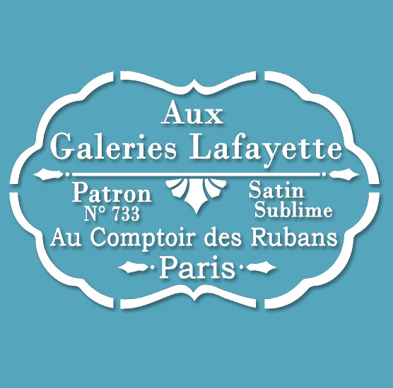 Pochoir Adhésif 30 x 20 cm Affiche Galeries Lafayette
