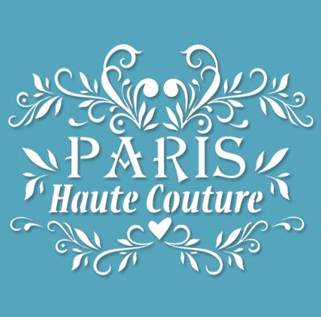 Pochoir Adhésif 30 x 20 cm Médaillon Paris Haute Couture