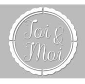 Pochoir Adhésif 20 x 20 cm Cadre Mariage, Toi & Moi
