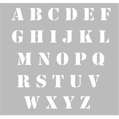 Pochoir Adhésif 60 x 20 cm ALPHABET FACTORY (5 cm par lettre)