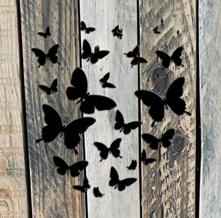 Pochoir Adhésif 20 x 20 cm Planche Papillons