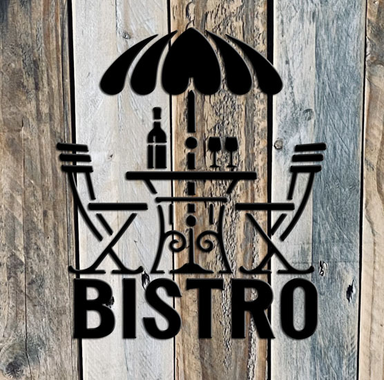 Pochoir Bistro - Format A4 - Fait Main - Neuf