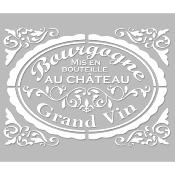 Pochoir Adhésif 30 x 20 cm Grand Vin de Bourgogne