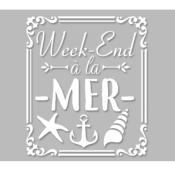 Pochoir Adhésif 25 x 20 cm Affiche Week-End à la Mer