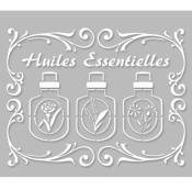 Pochoir Adhésif 30 x 20 cm Médaillon Ancien Huiles Essentielles