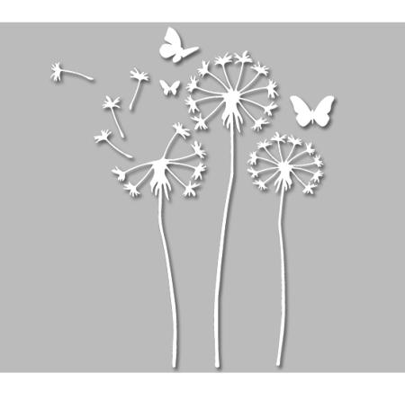 Pochoir Adhésif 25 x 20 cm Pissenlits & Papillons