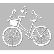Pochoir Adhésif 25 x 20 cm Vélo Vintage & Oiseaux