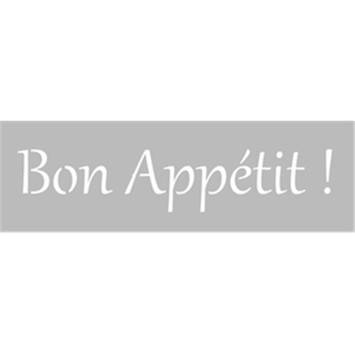 Pochoir Adhésif Lettrage 18 x 2.5 cm Bon Appétit