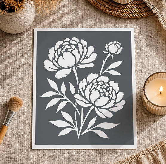 Pochoirs Fleurs & Jardin – Déco Florale & Nature DIY