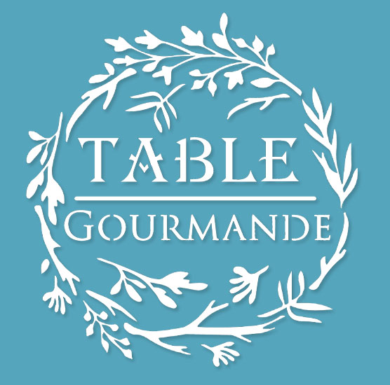 Pochoir Adhésif 20 x 20 cm Couronne Table Gourmande